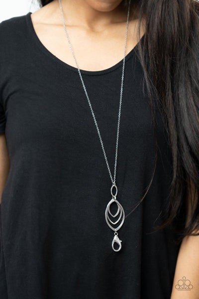 Dizzying Definition - Silver Lanyard