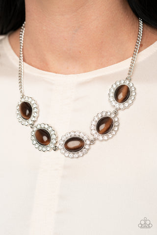 A Diva-ttitude Adustment Brown Necklace