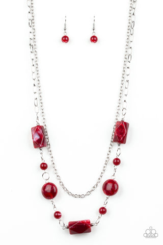 Colorfully Cosmopolitan Red Necklace