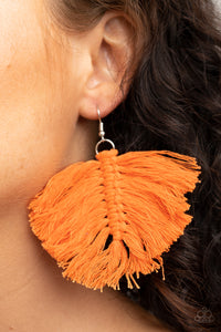 Macrame Mamba Orange Earrings