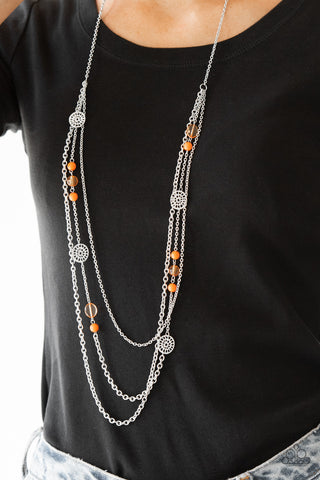 Pretty Poptastic Orange Necklace
