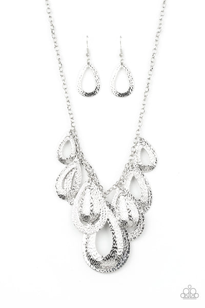 Teardrop Tempest Silver Necklace