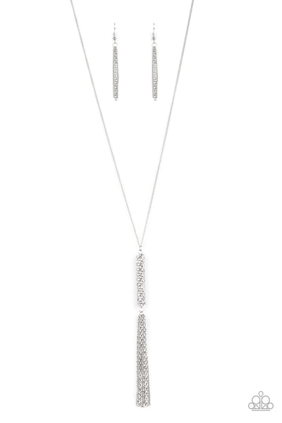 Towering Twinkle White Necklace