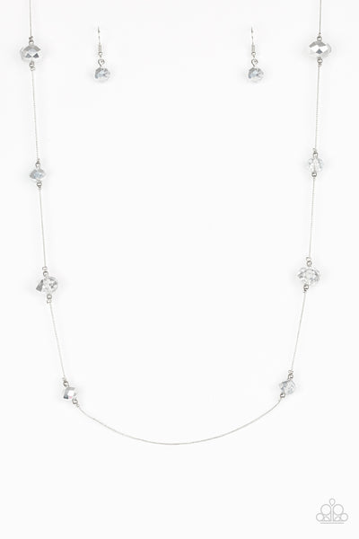 Champagne on the Rocks Silver Necklace