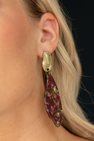 Fish Out of Water Brass Post Earrings