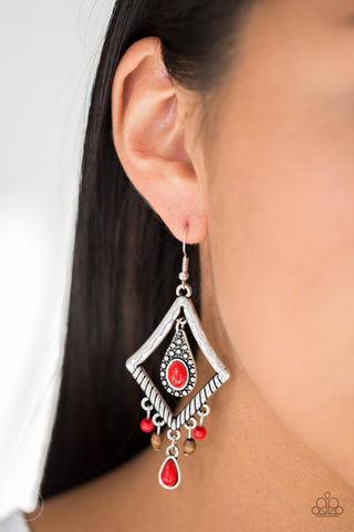 Southern Sunsets Red Earrings