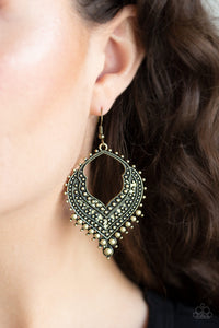 Sweep it Under the Rugged Brass Earrings