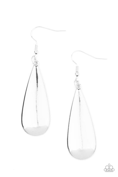 The Drop Off Silver Earrings