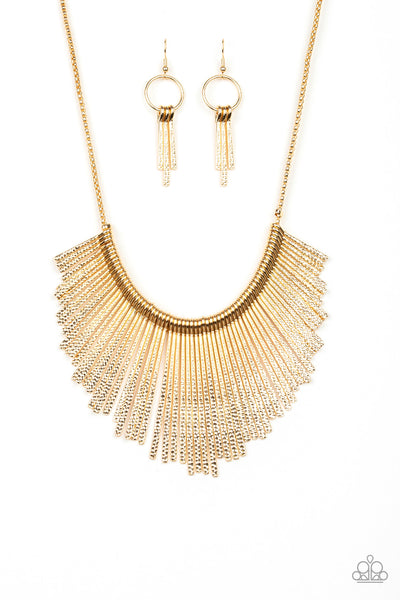 Metallic Mane Gold Necklace