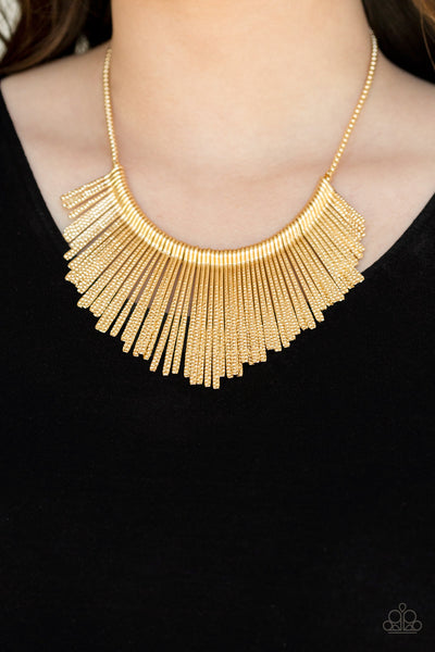 Metallic Mane Gold Necklace