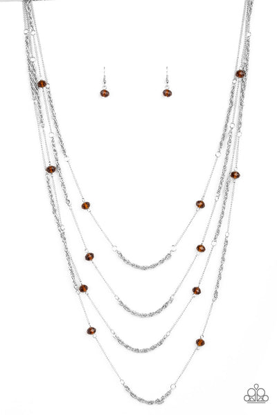 Open for Opulence Brown Necklace