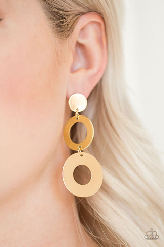 Pop Idol Gold Post Earrings