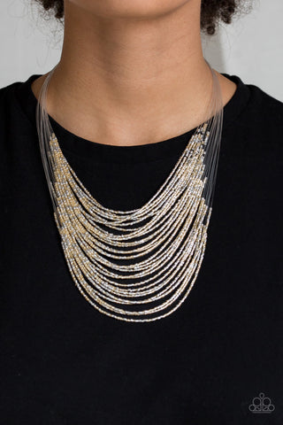 Catwalk Queen Multi Gold Necklace