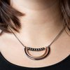Artificial Arches Black Necklace