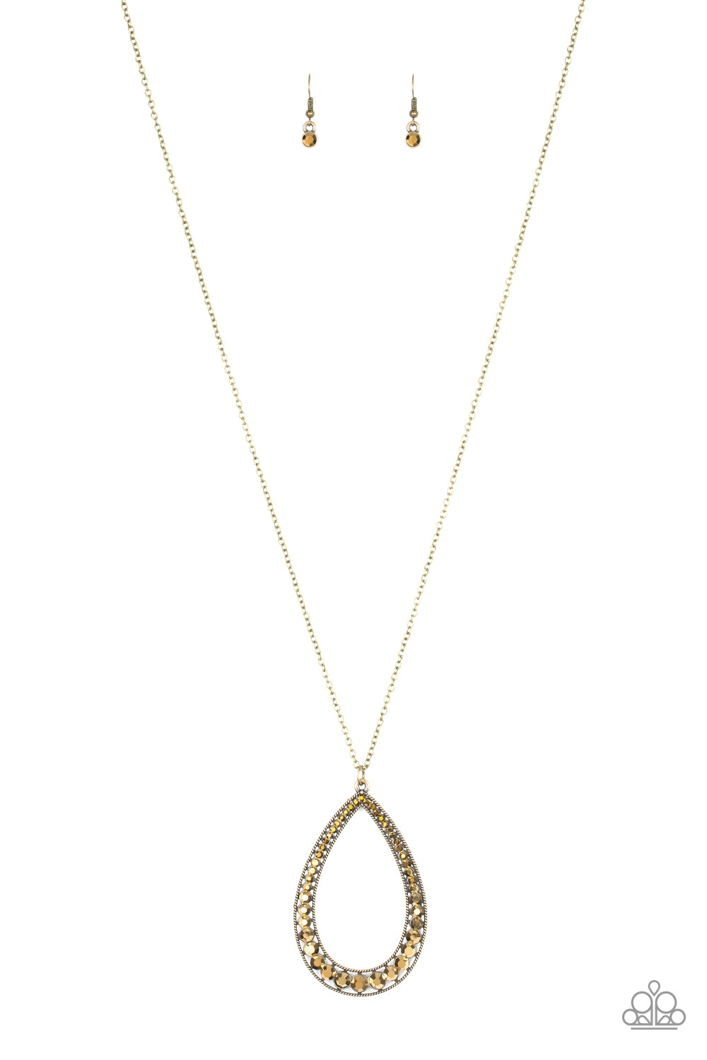 Big Ticket Twinkle Brass Necklace