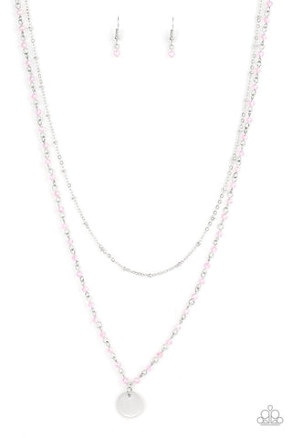 Dainty Demure Pink Necklace