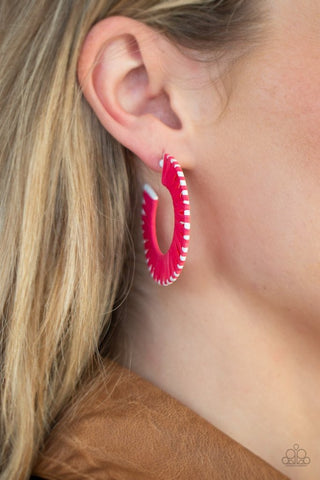 Everybody Conga Pink Hoop Earrings