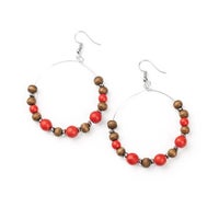 Forestry Fashion Red Earrings