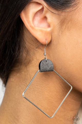 Friends of a Leather Silver Earrings