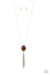 Happy as Can Beam Brown Necklace