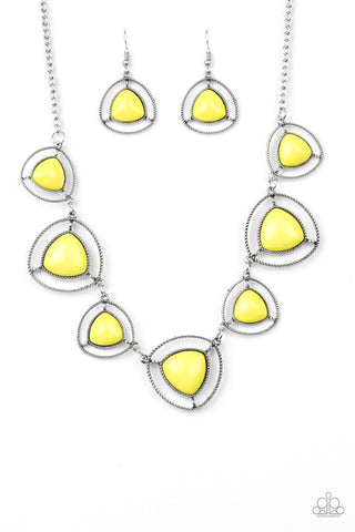 Make a Point Yellow Necklace
