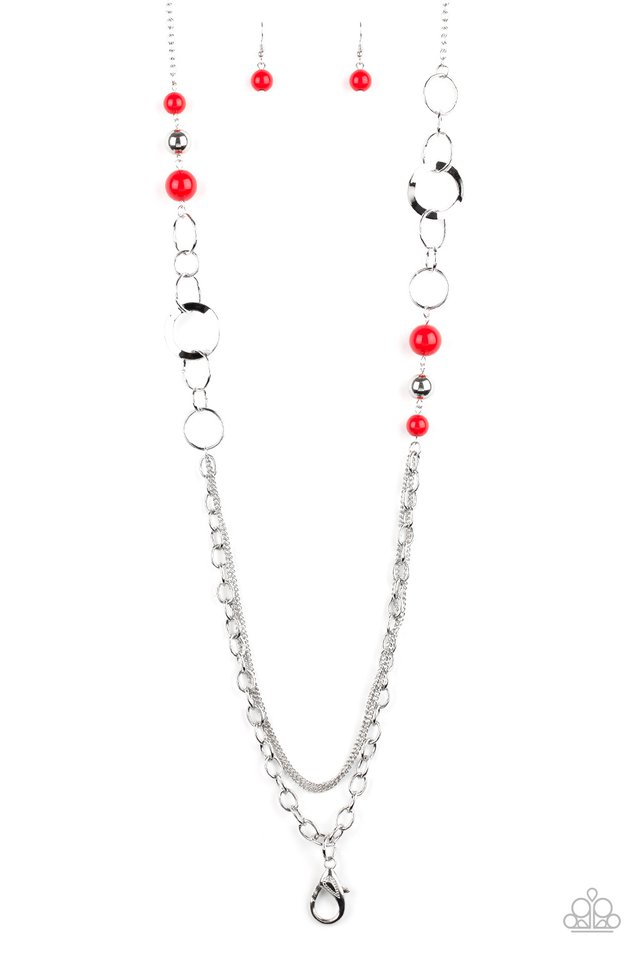 Modern Motley Red Lanyard