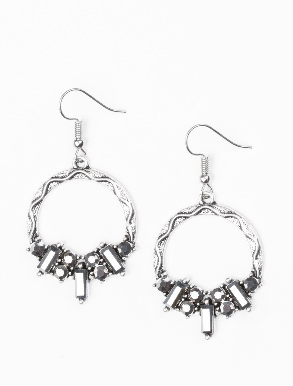 On the Uptrend Silver Earrings