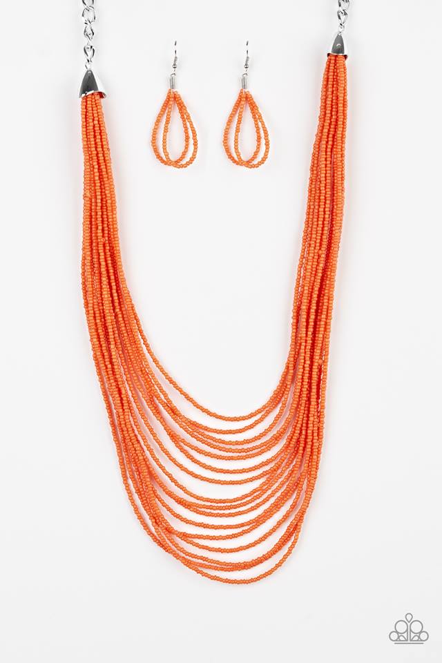 Peacefully Pacific Orange Necklace