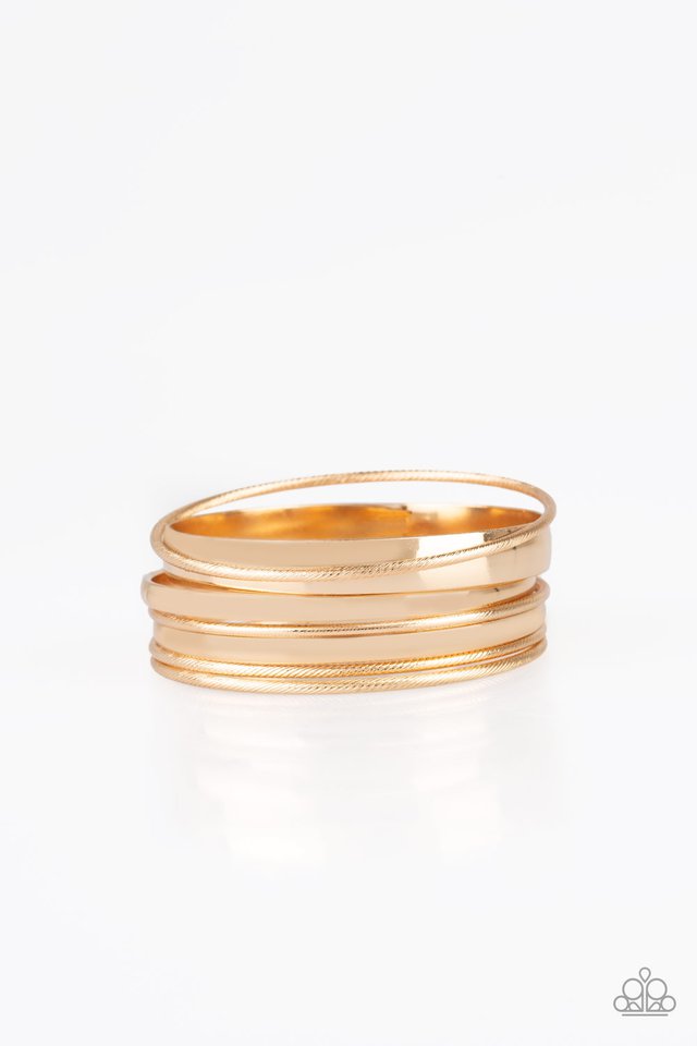Sahara Shimmer Gold Bangle Bracelet Set