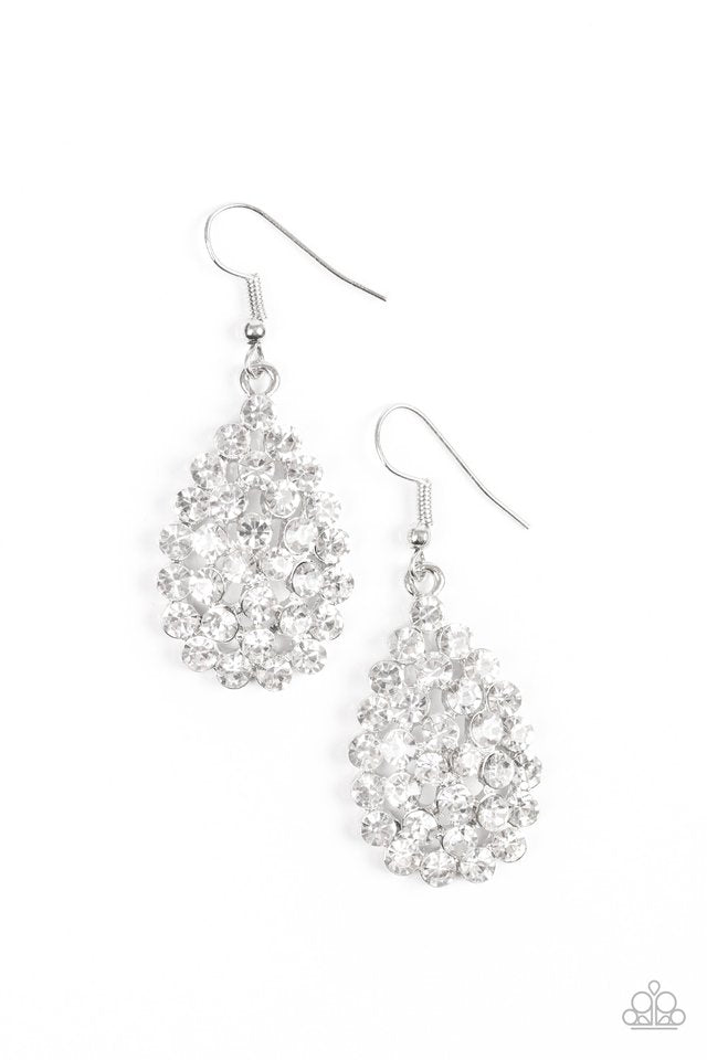 Sparkling Sparkle-naire White Earrings