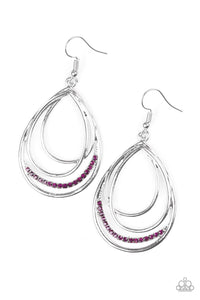 Start Each Day with Sparkle Purple Earrings