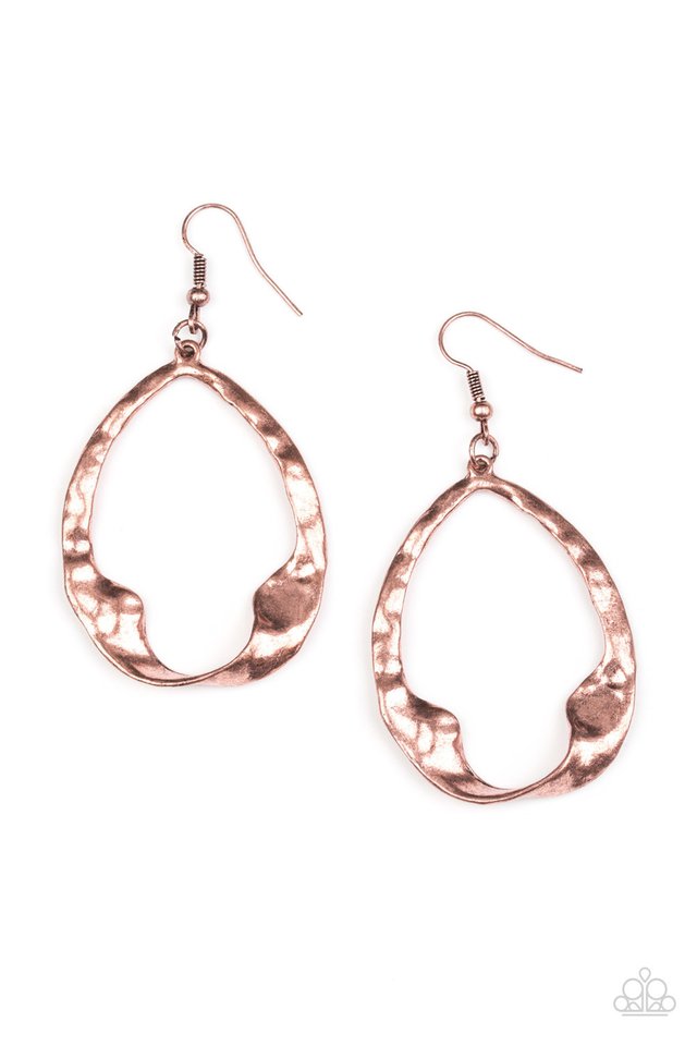 Twist Me Round Copper Earrings