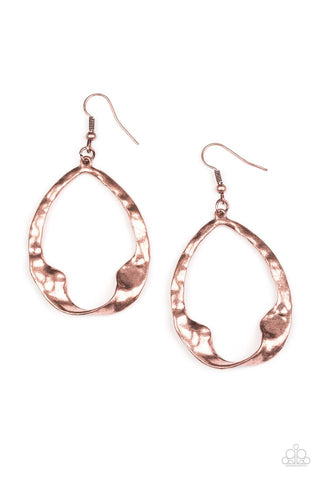 Twist Me Round Copper Earrings