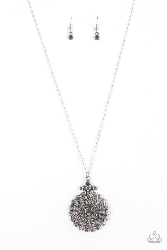Walk On The WILDFLOWER Side Silver Necklace