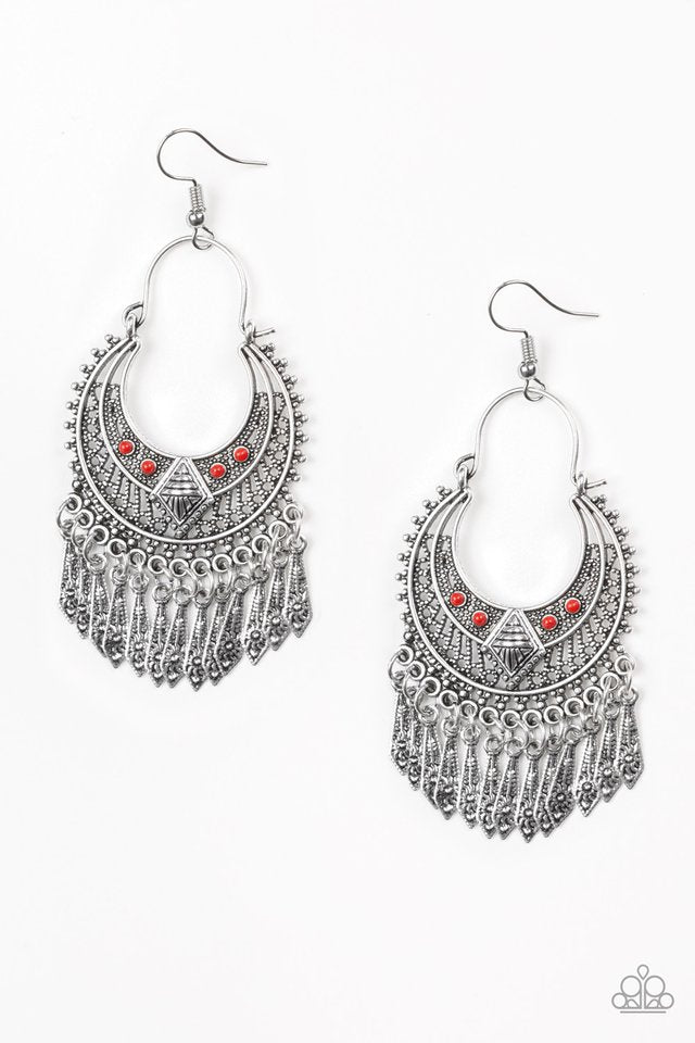 Walk on the Wildside Red Earrings