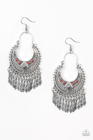 Walk on the Wildside Red Earrings